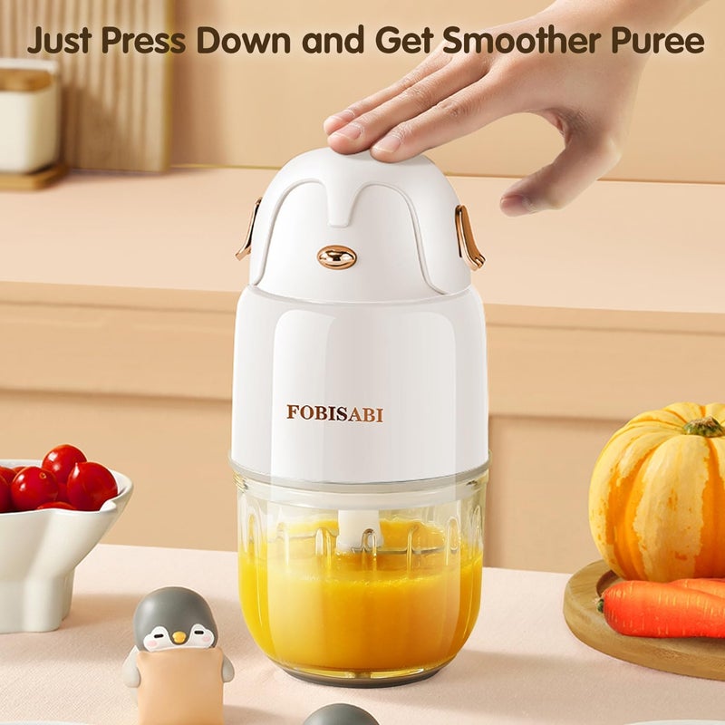 FOBISABI Baby Food Maker - Processor & Blender for Fresh Meals, Fruits, Veggies, Meat & Puree (White) - Image 2